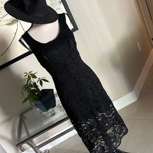 Ermanno Servino black lace dress